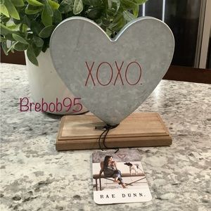 Rae Dunn Galvanized Heart XOXO ❤️- VHTF